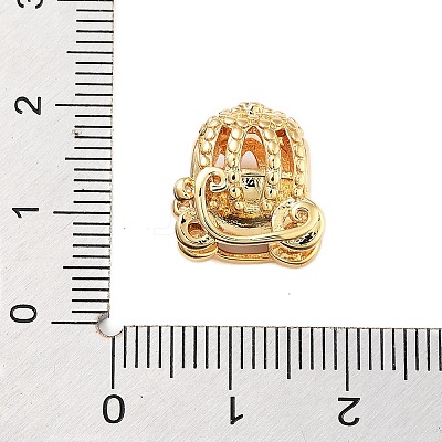 Rack Plating Hollow Brass European Beads KK-B097-03G-1