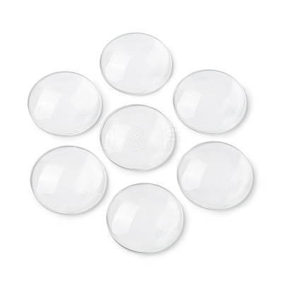 (Defective Closeout Sale: Scratch) Transparent Glass Cabochons GGLA-XCP0001-06-1