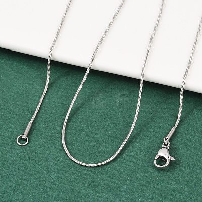 Non-Tarnish 304 Stainless Steel Snake Chain Necklaces X-NJEW-F196-14P-1