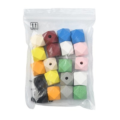 20Pcs 10 Colors Wood Beads WOOD-FS0002-58-1