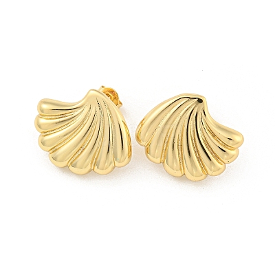 Rack Plating Brass Stud Earrings EJEW-C102-11G-1