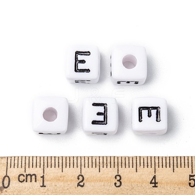 Letter Acrylic European Large Hole Beads OPDL-R050-10mm-E-1