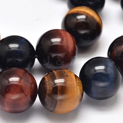 Natural Tiger Eye Beads Strands G-L446-02-6mm-1