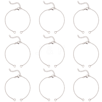 25Pcs 304 Stainless Steel Chain Bracelet Makings AJEW-BBC0002-16-1