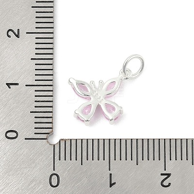 925 Sterling Silver Micro Pave Cubic Zirconia Pendants STER-Q002-03B-1