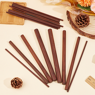14Pcs 4 Styles Walnut Wood Craft Sticks WOOD-OC0003-77-1
