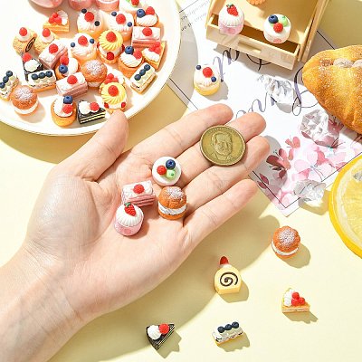 44Pcs 11 Styles Cake Miniature Ornaments DJEW-CJ0001-29-1