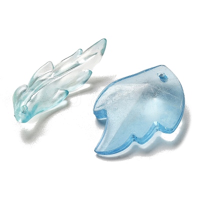 Transparent Frosted Acrylic Beads X-OACR-H039-06-1