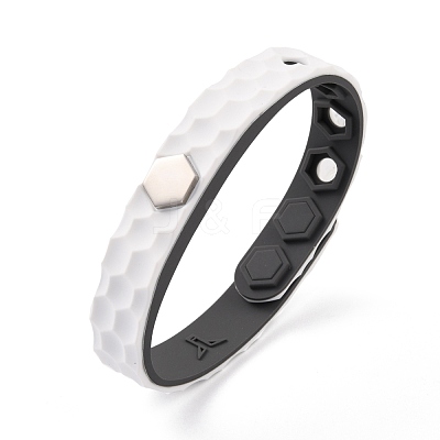 Flat Silicone Cord Bracelets BJEW-F421-01K-1