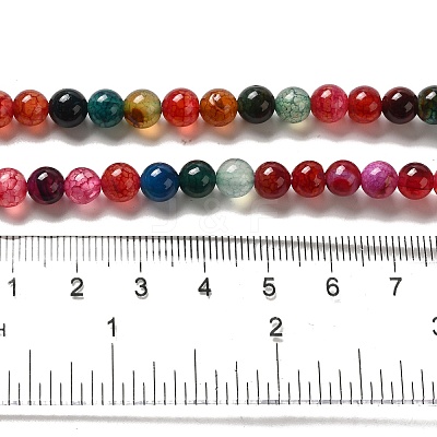 Dyed Natural Agate Beads Strands G-R262-6mm-1-1