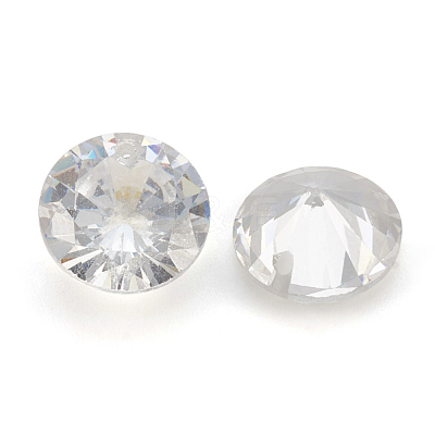 Cubic Zirconia Pointed Back Pendants ZIRC-N037-5mm-01-1