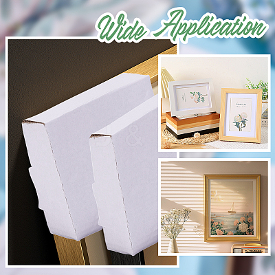 100Pcs Folding Safety Kraft Paper Photo Album Corner Protector FIND-WH0441-02-1