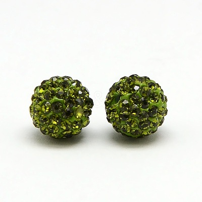 Polymer Clay Rhinestone Beads RB-A053-6mm-09-1