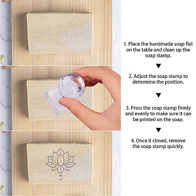 Clear Acrylic Soap Stamps DIY-WH0438-024-1