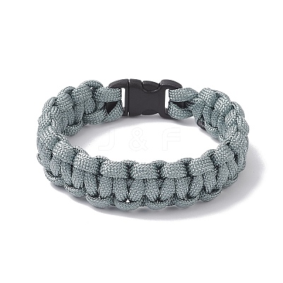 6Pcs 6 Colors 7 Inner Cores Polyester & Spandex Cord Braided Bracelets for Men Women BJEW-JB12509-1
