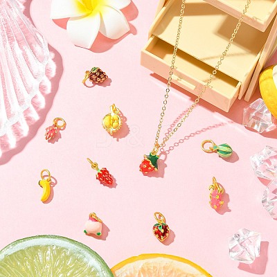 10Pcs 10 Styles Alloy Enamel Charms FIND-CJ0005-18-1