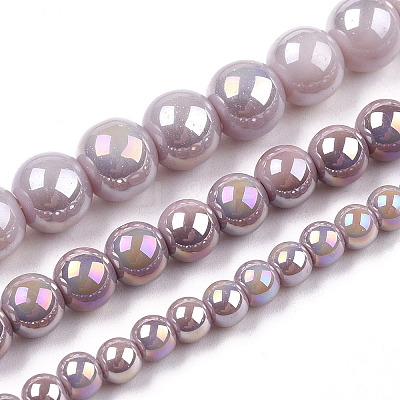 Electroplate Opaque Glass Beads Strands LS-GLAA-T032-P4mm-AB07-1