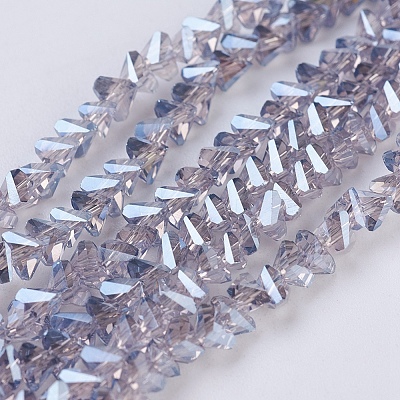 Electroplate Glass Beads Strands EGLA-J145-4mm-PL03-1