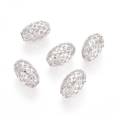 Rack Plating Brass Filigree Beads KK-D530-08P-1