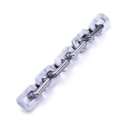 Handmade Acrylic Cable Chains AJEW-JB00673-08-1
