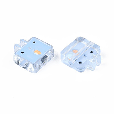 Transparent Acrylic Beads ACRC-S039-10-1