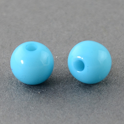 Solid Chunky Acrylic Ball Beads SACR-R812-4mm-09-1