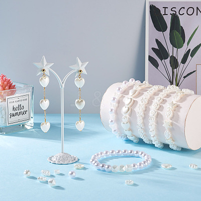500Pcs 10 Style ABS Plastic Imitation Pearl Beads KY-BY0001-02-1