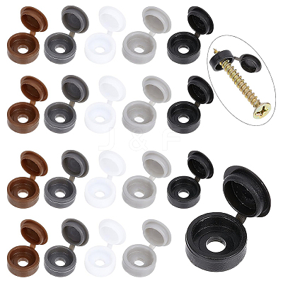 200Pcs 5 Colors Plastic Furniture Fence Screw Hole Plug FIND-GF0004-65-1