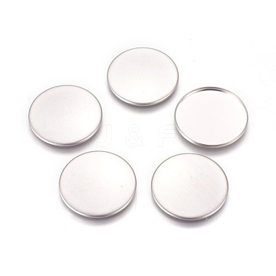 Tarnish Resistant 304 Stainless Steel Plain Edge Bezel Cups STAS-E460-10P-30mm-1