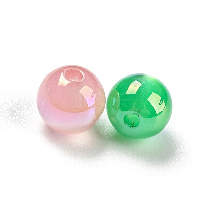 UV Plating Iridescent Acrylic Beads MACR-K353-32-1