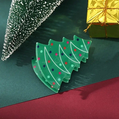 Christmas Theme Plastic Claw Hair Clips PW-WGCD0CA-03-1