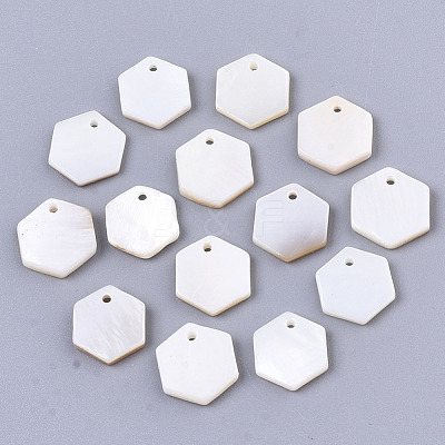 Natural Freshwater Shell Charms X-SHEL-R047-18-1