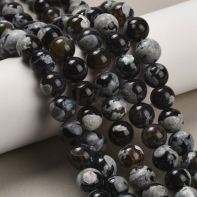 Natural Fire Crackle Agate(Dyed & Heated) Beads Strands G-K425-A09-12mm-1