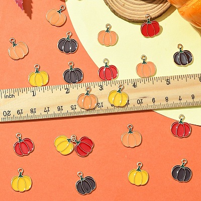 24Pcs 4 Colors Thanksgiving Day Theme Alloy Enamel Pendants ENAM-YW0005-32-1