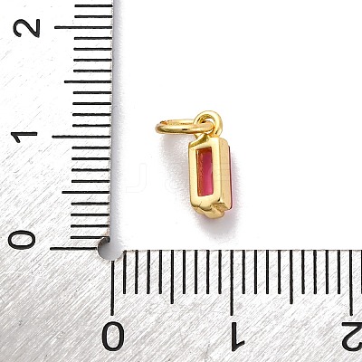 Brass Pave Cubic Zirconia Charms KK-F894-13G-05-1