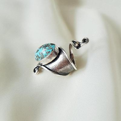 Oval Bohemian Synthetic Turquoise Finger Rings FS-WGBF170-01-1