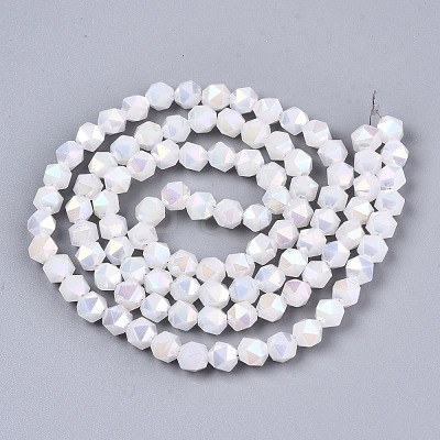 Electroplate Glass Beads Strands X-EGLA-T019-07C-1