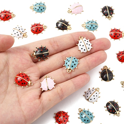 24Pcs 5 Styles Alloy Enamel Pendants ENAM-FS0002-94-1