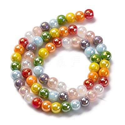 Electroplate & Gradient Color Glass Beads Strands LAMP-M023-03-1
