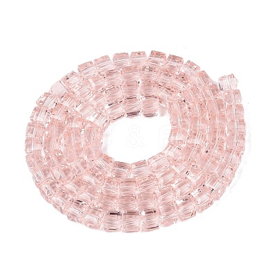 Transparent Glass Beads Strands GLAA-R041-8x8mm-A04-1