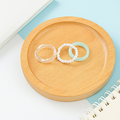 4 Sets 2 Colors Acrylic Finger Rings for Women RJEW-GO0001-23-1