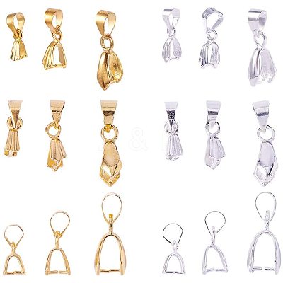 Brass Ice Pick Pinch Bails KK-PH0034-03-1