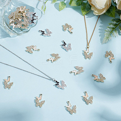 30Pcs 3 Colors Alloy Enamel Pendants FIND-ME0002-09-1