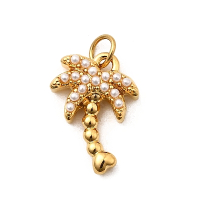 304 Stainless Steel ABS Imitation Pearl Pendants STAS-B097-07G-01-1