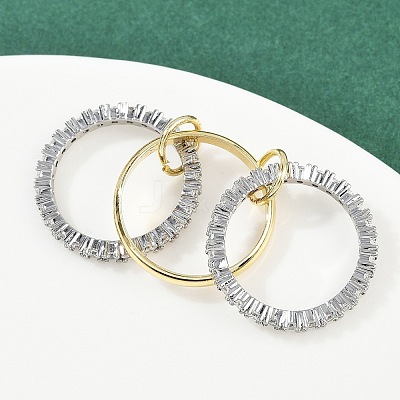 Brass Micro Pave Cubic Zirconia Finger Rings RJEW-D325-01PG-02-1
