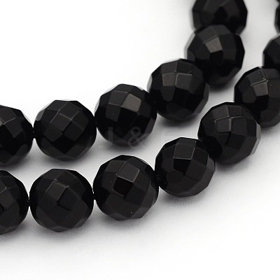 Black Onyx Beads Strands GSF10mmC097-1