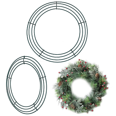 2Pcs Iron Wreath Frames DIY-CP0013-24B-1