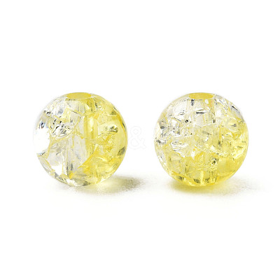 Transparent Crackle Acrylic Beads CACR-N002-03B-1