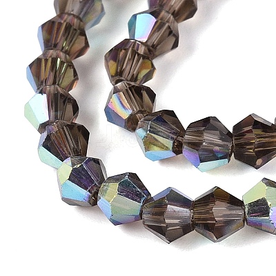 AB Color Plated Transparent Glass Beads Strands GLAA-G127-01-02U-1
