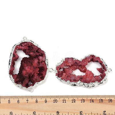 Dyed Natural Druzy Agate links G-R012-05S-06-1